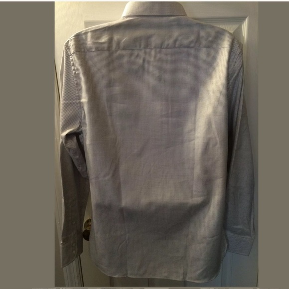 New TED BAKER Endurance Dress Shirt Button Down Gray white black professional - Picture 5 of 8